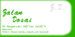 zalan dosai business card